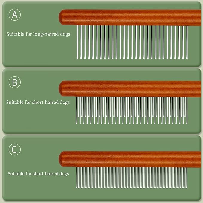 Wooden Small Dog Grooming Brush - Perfect for Shih Tzus, Yorkies, and Maltipoos - Ideal Puppy Hair Brushes for Maltese and Small Breeds (Loose Type)