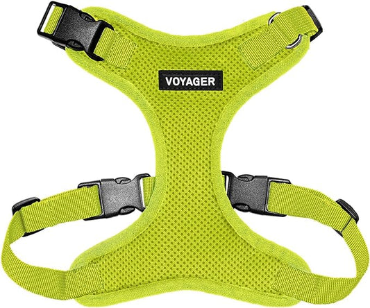 Voyager Step-in Lock Pet Harness - All Weather Mesh, Adjustable Step in Harness for Cats and Dogs by Best Pet Supplies - Lime Green, XL