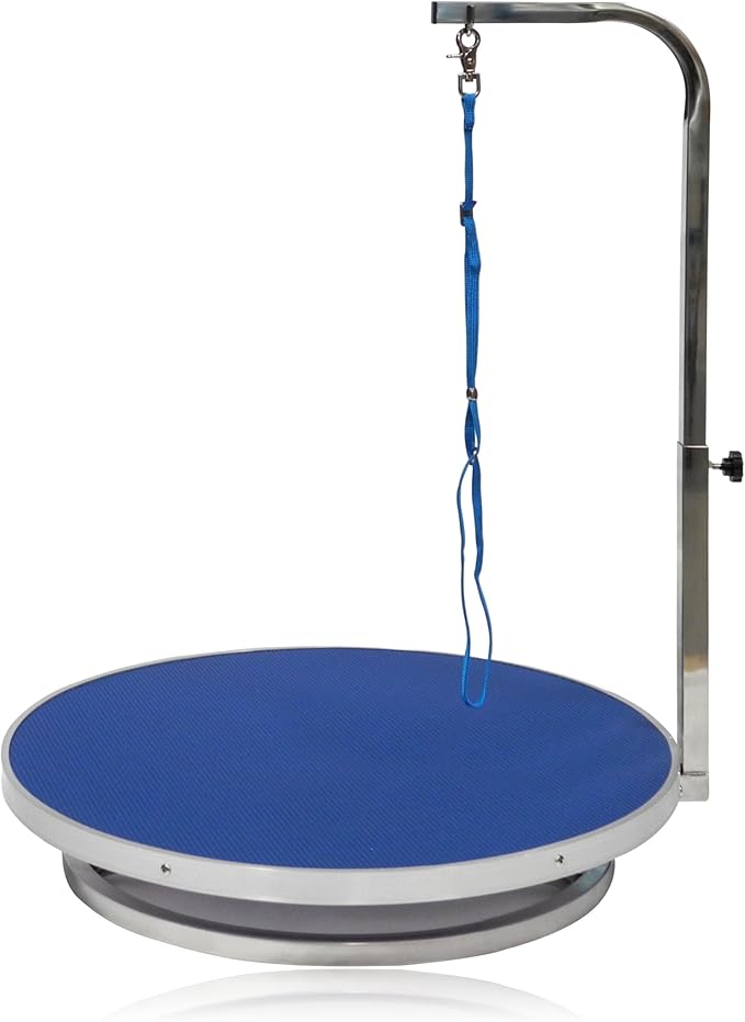 Go Pet Club Pet Dog Grooming Table with Arm, 22-Inch, Blue