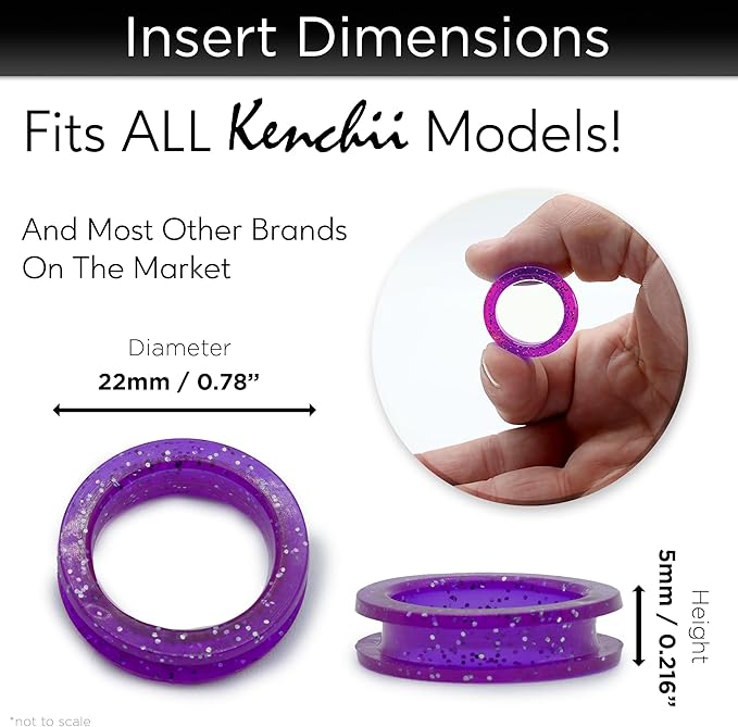 Kenchii Extra Soft Premium Shear Finger Ring Inserts - Thick, Quality Comfort. Elevate Your Grooming Experience with Precision and Style in Multiple Colors