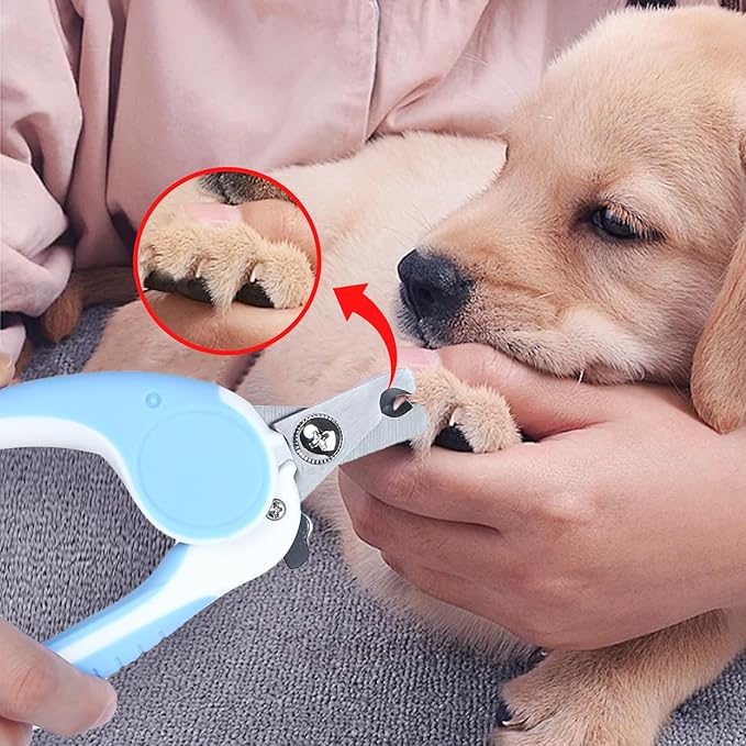 Pet Nail Clippers, Dog Nail Trimmers with Safety Guard to Avoid Excessive Cutting Nails, Dog Grooming Clippers has a Variety of Colors Suitable for Dogs, Cats and Other Pets（Blue）