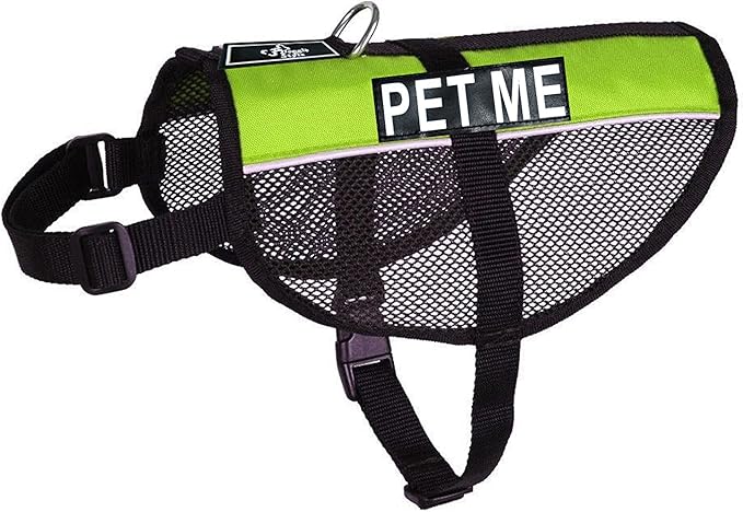 Doggie Stylz Service Dog mesh Vest Harness Cool Comfort Nylon Purchase Comes with 2 Reflective PET ME pathces. Please Measure Your Dog Before Ordering