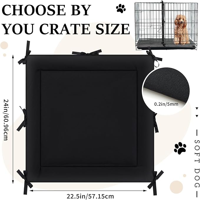 Thyle Dog Crate Divider Panel (Without Crate), Black Thick Dog Kennel Divider with Ties, Puppy Accessories for Puppy Training(24" H X 22.5" W for 36" Crate)