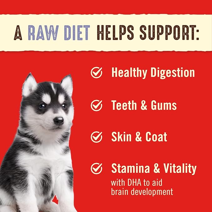 Stella & Chewy's Freeze Dried Raw Dinner Patties – Crafted for Puppies – Grain Free, Protein Rich Perfectly Puppy Chicken & Salmon Recipe – 14 oz Bag