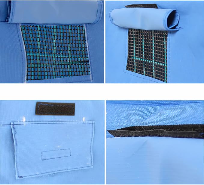 Dog Crate Cover Waterpoof Blue Pet Kennel Covers for Puppy Cat Indoor Outdoor Fit for 1 Door Wire Crate, 37.40x25.59x33.46 Inch