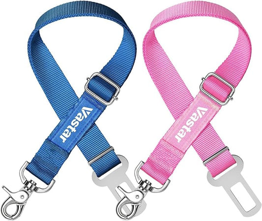Vastar Dog Seat Belt, 2 Pack, Dog Car Seatbelts, Adjustable Belts for Car, Pet Leash, Universal Fit for Car Truck SUV