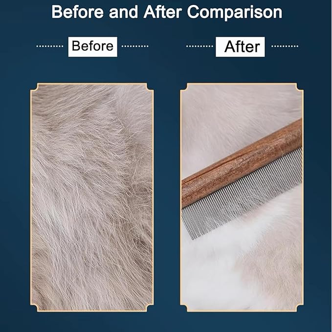 Wooden Small Dog Grooming Brush - Perfect for Shih Tzus, Yorkies, and Maltipoos - Ideal Puppy Hair Brushes for Maltese and Small Breeds (Compact Type)