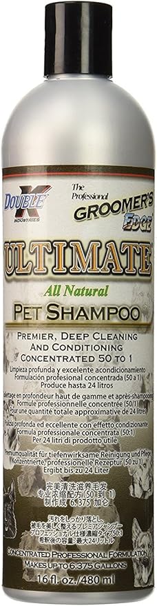 Groomer's Edge Ultimate Pet Shampoo | Deep Cleans and Conditions Dogs, Cats, Puppies, Kittens, Horses, Cattle | 16 ounce bottle