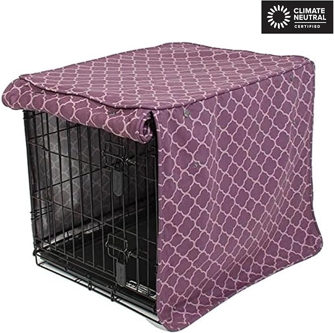 Royals 48-inch Dog Crate Cover, Double Extra Large Kennel Cover Measures 48” x 30” x 33”, Two Panel Doors Roll Up, Made from Machine-Washable 100% Cotton that is Durable, Breathable & Pre-shrunk