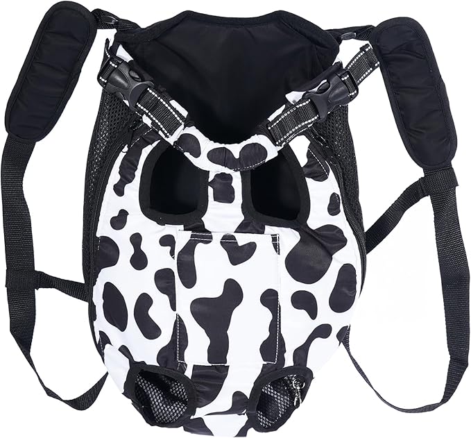 Pet Carrier Backpack Pet Tote Bags for Cats or Doggies, Portable Puppy Travel Carrier Bags, Cozy Soft Pet Puppies Carriers Slings Backpacks (Cow, X-Large (Pack of 1))