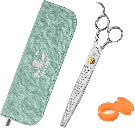 Gold Mantis Professional Dog Shears,8.0" Blender Shear For Medium Large Dog, 75% Thinning Rate