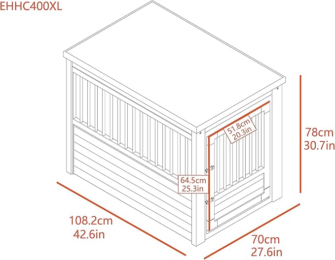 New Age Pet® ECOFLEX® Dog Crate End Table - Furniture-Style Pet Crate for Crate Trained Dogs - Stainless Steel Tubing & a Latched Closure - 10 Year Manufacturer's Warranty