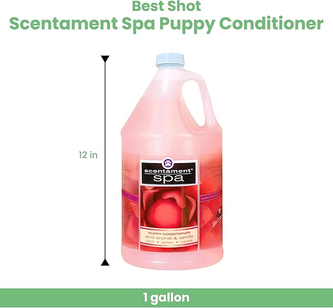 Best Shot Scentament Spa Puppy Conditioner, Wild Orchid Vanilla, 1 Gallon