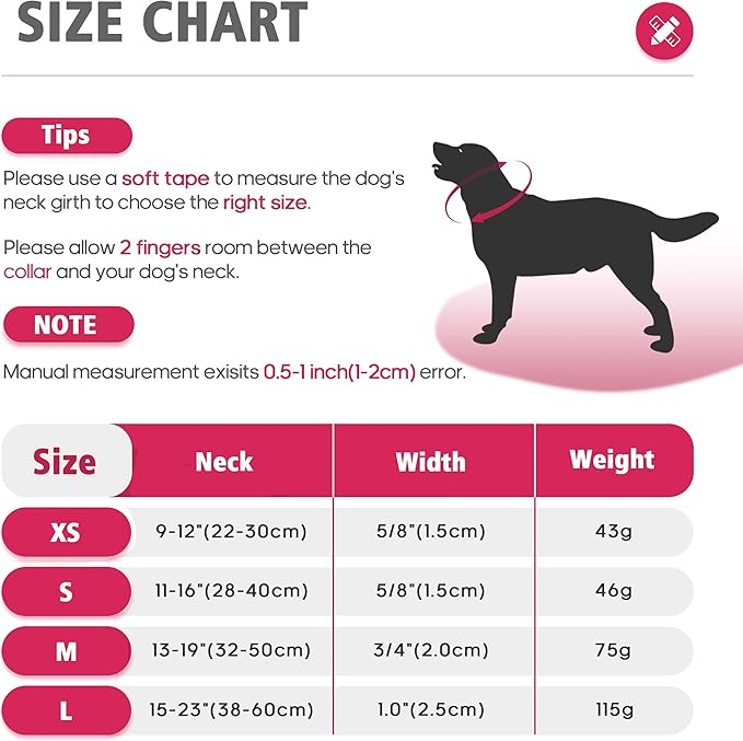 Dog Collar with Bow for Small Medium Large Dogs, Cute Bling Dog Bow Tie Collar with Metal Buckle, Soft & Durable for Medium Dogs Walking (Dark Pink, M)