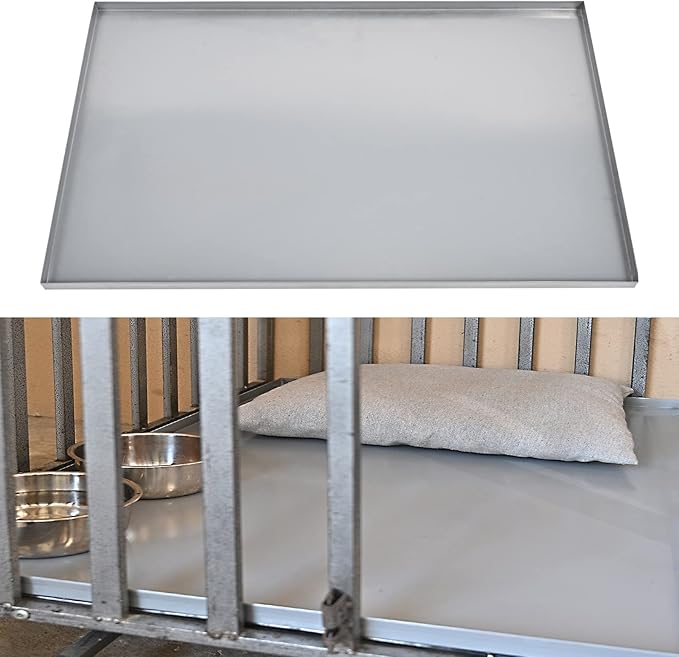 41x27.38x1 Replacement Tray for Dog Crate, Galvanized, Chew-Proof and Crack-Proof Dog Kennel Tray Replacement