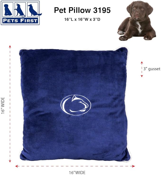 Pets First NCAA Penn State Nittany Lions Pet Accessories- Cozy & Warm Dog Pillow