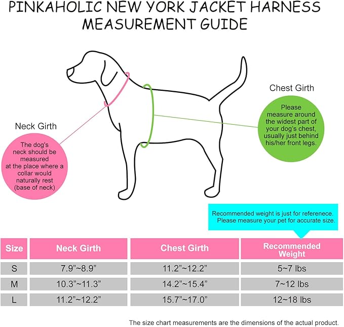 Pinkaholic New York Kalina Jacket Dog Harness Step-in Warm Winter Flower Pattern for Small Dog, Beige, Large