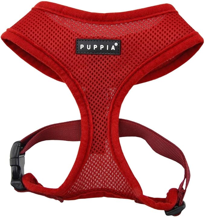 Puppia Soft Dog Harness, Wine, Large (PDCF-AC30-WN-L)