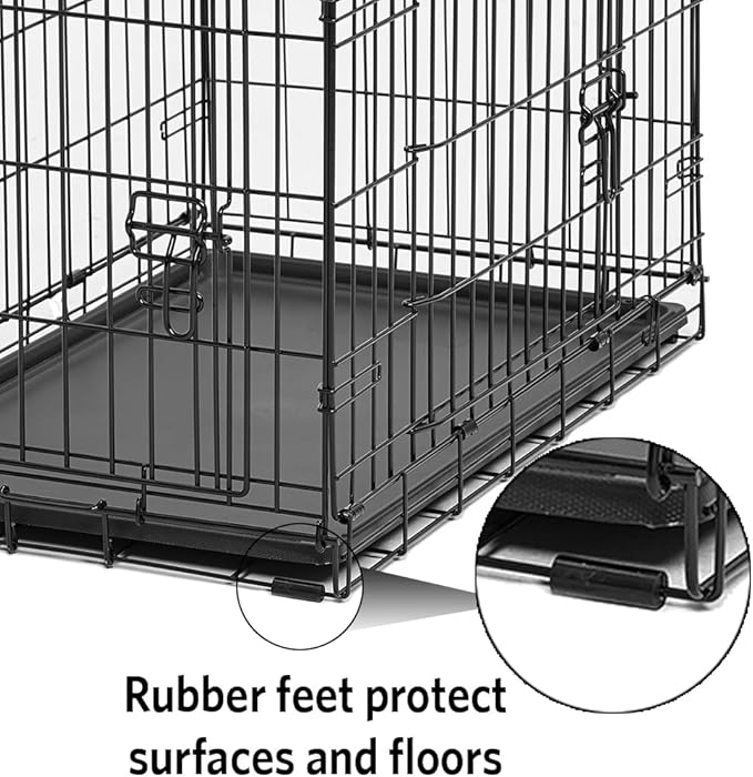 MidWest Homes for Pets Replacement Rubber Crate Feet, Large, Black, Pack of 4, FEET-4L