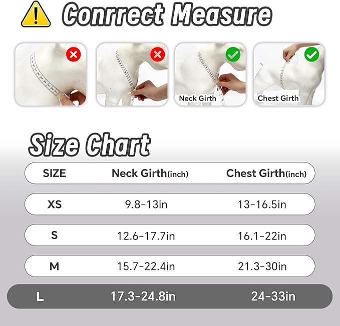 Dog Harness Leash Set, No Pull Adjustable Halter Cute Comfort Padded Handle for Medium Sized Large Small Dogs Walking Training Running with Reflective（Large,Black）