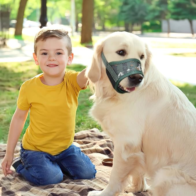 HEELE Dog Muzzle, Soft Tactical Camouflage Dog Muzzle for Small Medium Large Dogs, Breathable Muzzle to Prevent Biting, Chewing, and Barkink, Perfect for Vet Visit, Training