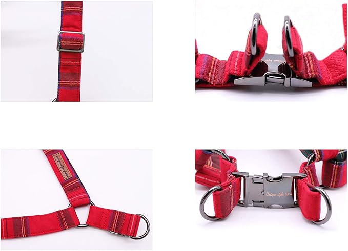 Unique style paws Dog Harness Adjustable Harnesses Durable Hardware with Comfortable Bowtie for Small Medium Large Dogs