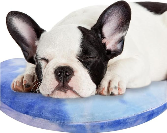 Dog Pillow, U-Shaped Dog Calming Pillow for Pet, Soft Dog Neck Pillow Machine Washable Dog Bed Pillow for Dog and Cat Enhance Sleep Quality (Purple Blue, Medium)