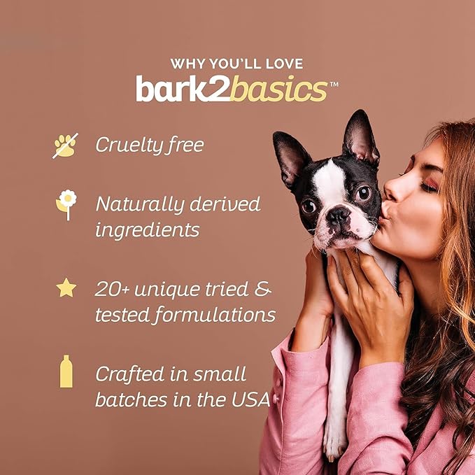 Bark2Basics Crystal Clear Dog Shampoo, 1 Gallon | All Natural Ingredients, Gentle Clean, Fragrance and Color Free | Crafted with a Unique Herbal Blend