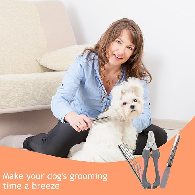 Paws n' Cradle Dog Grooming Hammock Harness for Dogs & Cats - Complete Kit with Adjustable Leg Fittings, Comb, Nail Clippers, File, Hook and Loop Strap, Adjustable Hanging Straps & Snap Hooks (Medium)