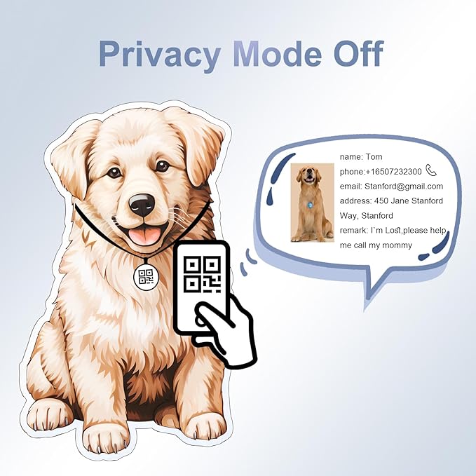 Pet Name Tags Personalized, ID Tags DIY kit for Dog&Cat, Customered Dog Tags with QR Code | Dynamic Profiles | Privacy Protected | Souvenir | with Rings (Cat)