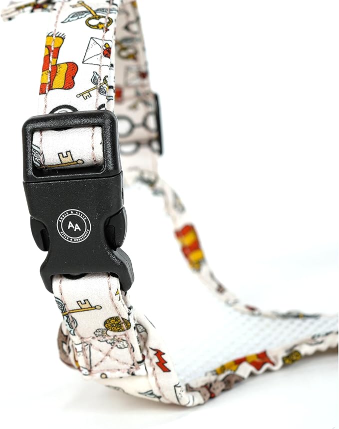 Angie and Allie Organic Cotton Dog Harness,No Pull Pet Harness with Leash D-Ring,Adjustable Soft Padded Dog Vest,Comfortable,Sustainable,Breathable and Stylish for Your Canine Companion