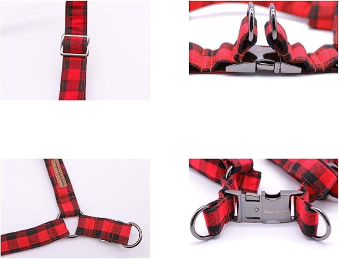 Unique style paws Dog Harness Adjustable Harnesses Durable Hardware with Comfortable Bowtie for Small Medium Large Dogs
