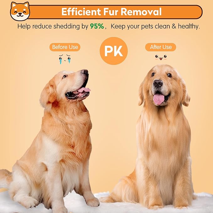 Dog & Cat Brush, Self Cleaning Slicker Brush for Pets, Upgraded Dog Brush for Shedding Massaging and Grooming, Removes Loose Undercoat & Portable Comb for Long Short Haired Dogs(Green)