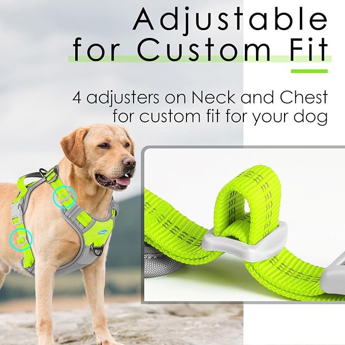ThinkPet No Pull Harness Breathable Sport Vest with Handle-Dog Harnesses Reflective Adjustable for Medium Large Dogs