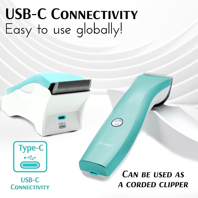 Hornet Teal 5-in-1 Cordless Clipper - Powerful and Versatile Dog Clippers for Grooming - Stylish Dog Clippers for Grooming - Perfect for Professional and Dog Grooming Clippers