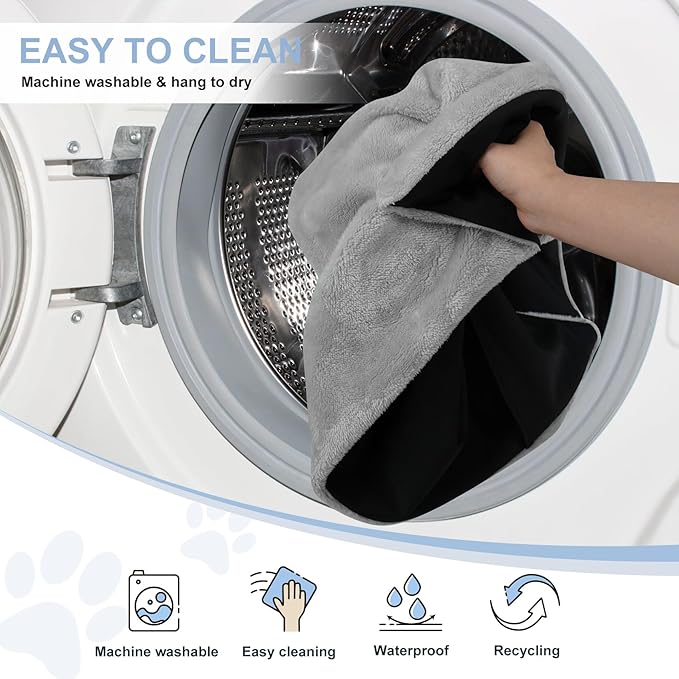 Explore Land Dog Crate Pan Cover with Softer Fluffy Top for 42 inch Dog Cage - Reversible Washable Liner for Dog Crate Tray