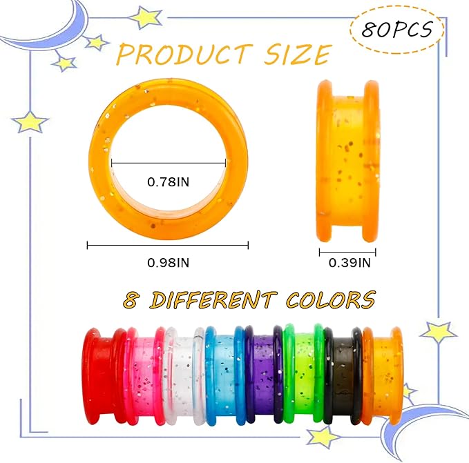 80-Piece Scissors Finger Rings Professional Dog Grooming Scissors Accessories for Dog Hair Cutting, Ergonomic Pet Shear Finger Ring Thumb Inserts Grips for Comfortable and Precise Grooming