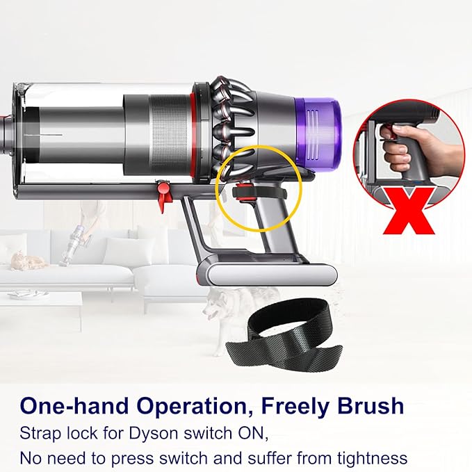 Groom Tool as Dyson Dog Hair Vacuum Attachment for V6 V7 V8 V10 V11 V12 V15 DC07-DC65 UP13-UP30 Ball Animal..., Pet Hair Attachment Grooming Brush Kit Long Extension Hose Adapters