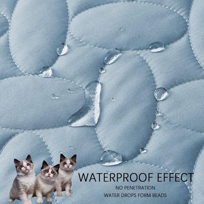 Ameritex Pet Bed Cover Dog Bed Blanket for Sofa and Furniture Waterproof New Pattern Design (52x82 Inch, Light Blue)