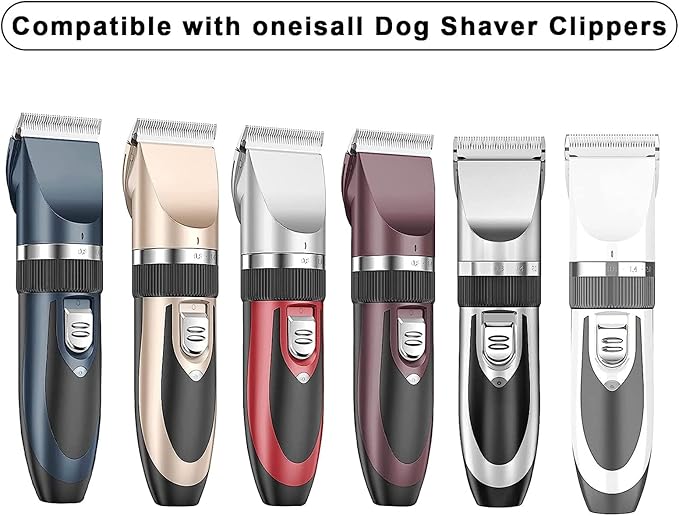 Replacement Blade Set Compatible with oneisall Low Noise Dog Clippers,Cut Length to 0.5MM/3MM/6mm,3 Count