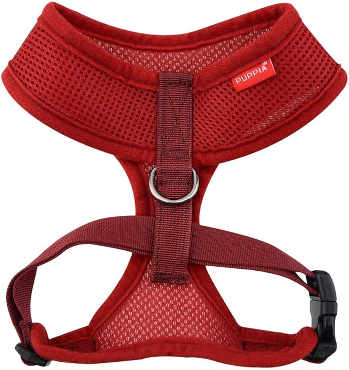 Puppia Soft Dog Harness, Wine, Large (PDCF-AC30-WN-L)