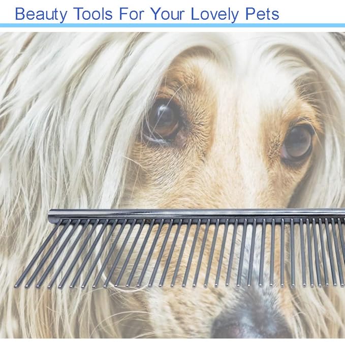 Fur Grooming Comb,Metal Comb Stainless Steel Dog Cat Neccessories