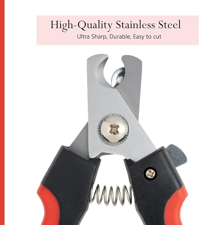 Large Dog Nail Clippers for Medium and Large Sized Dogs (above 10Kgs)-Nail Clipper for Dogs with Nail File, Made of Professional Stainless Steel, Safe and Easy to Use (15.5 cm-6.1 inches)