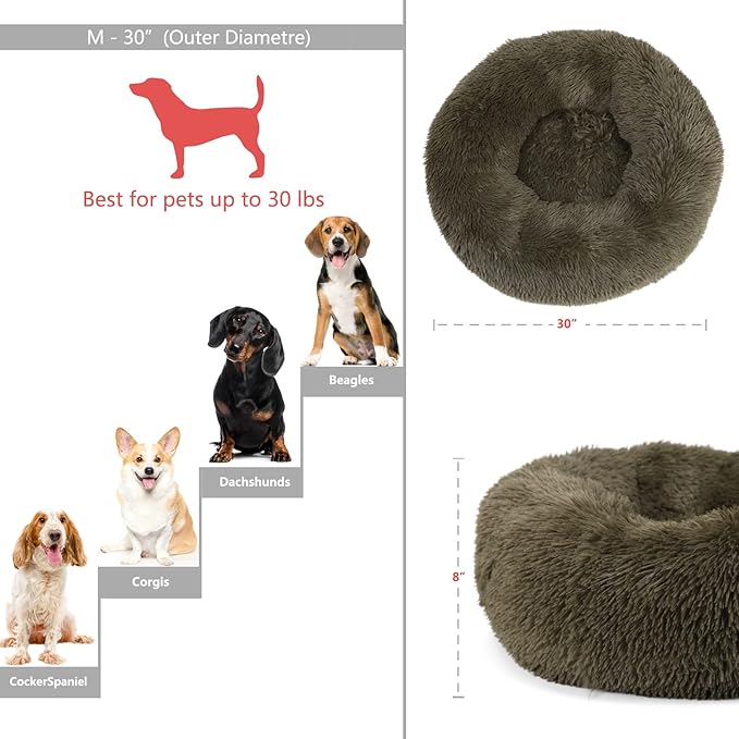 nononfish Dog Bed Mat for Medium Dogs, Army Green Orthopedic Pet Bed, 30x30x7 inches, High Density Fiber Cotton, Stuffed, Washable, Indoor, 30 pounds Weight Capacity