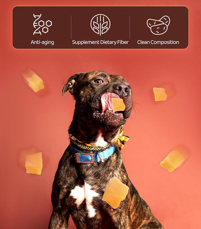 16OZ Sweet Potato Dog Training Treats，Potato Cube Dog Training Treats Reward Snacks for Small Medium Large Dogs， High Protein Dog Chewy Treats