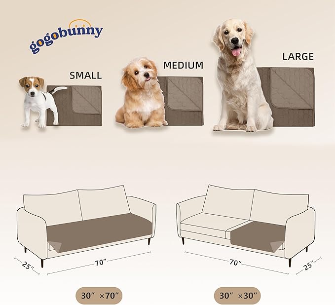 gogobunny 100% Double Sided Waterproof Dog Blanket Soft Pet Bed Cover Reversible Protect Furniture Couch Sofa Car for Puppy Cat Kids (Dark Walnut/Light Walnut, 32x53 Inch (Pack of 1))