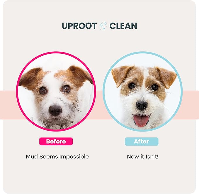 Uproot Clean Dog Cleaning Gloves: 1 Month Supply - Extra-Thick Pet Glove Wipes for Dogs & Cats - Easy Wipe Paws, Eyes, Ears, Butt, & Body - Lick-Safe - Cleaning, Deodorizing & Grooming (6 Pack)