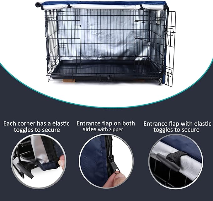 kefit Dog Crate Cover 54 inch, Kennel Cover for Dog Cage