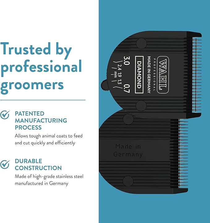 Wahl Professional Animal 5-in-1 Diamond Blade Arco, 5 Style Groom, Bravura, Chromado, Creativa, Figura, and Motion Pet, Dog, and Horse Clippers (41854-7526)