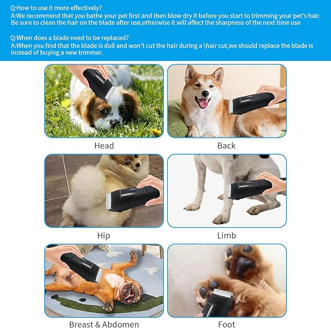 3 Pack 40# Detachable Pet Dog Grooming Ceramic Blades,Compatible with Andis,Oster A5,Wahl KM-10 Series,Size #40 Blade 1/100-Inch 0.25MM Cut Length